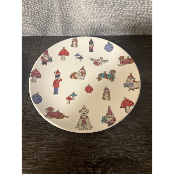 Cath Kidston Set Of 2 Novelty Baubles Christmas Holiday Plates 8” - Picture 1 of 5